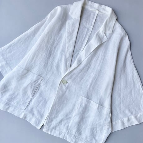 未使用品 / 2025SS /  UNIVERSAL TISSU フレンチリネン ドルマンスリーブ  シャツ ジャケット オフホワイト