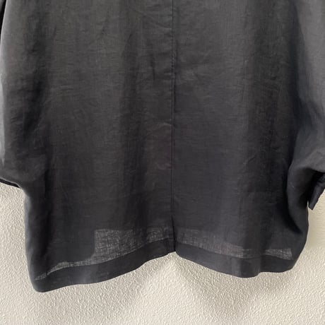 未使用品 / 2025SS /  UNIVERSAL TISSU フレンチリネン ドルマンスリーブ  シャツ ジャケット ブラック