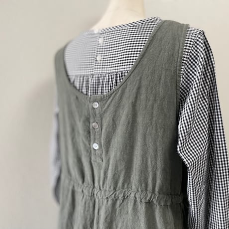 nest Robe  リネン  グランジウォッシュサロペット