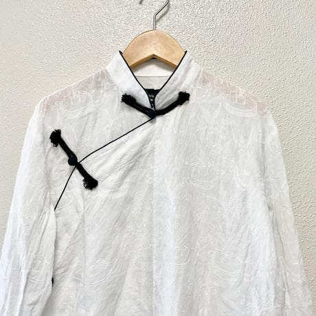 tricot COMME des GARCONS チャイナ刺繍ブラウス