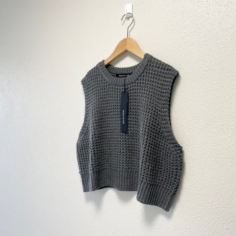 2024AW /未使用品/ mizuiro ind ワッフルニットベスト