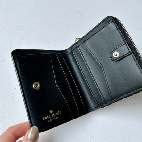 kate spade new york ドットスモールジップアラウンドウォレット