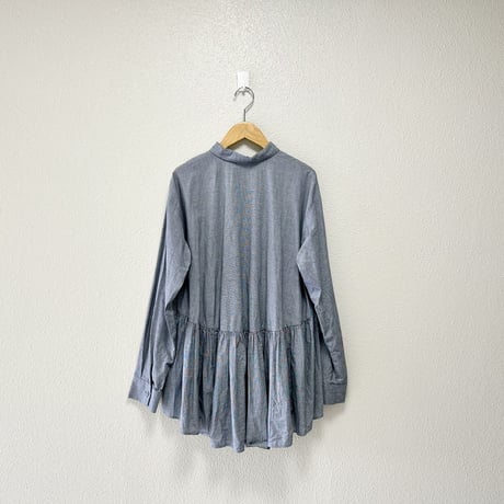 mizuiro ind ウエストギャザーシャツ