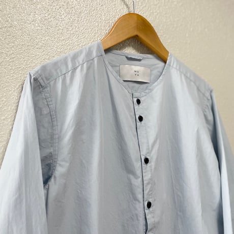 2025SS / 販売継続品 / MUYA nerd shirts no collar  SAX BLUE ※別注カラー