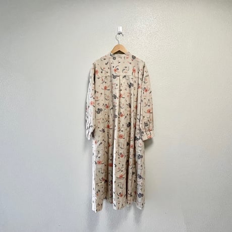 人気完売品/ タグ付き/ 未使用品 GRANDMA MAMA DAUGHTER 『MICHIKUSA』 シャツワンピース