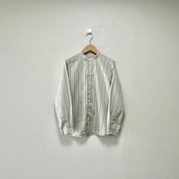 nest Robe バンドカラーストライプシャツ