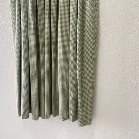 l'atelier du savon 手仕事刺繍ギンガムタックワンピース