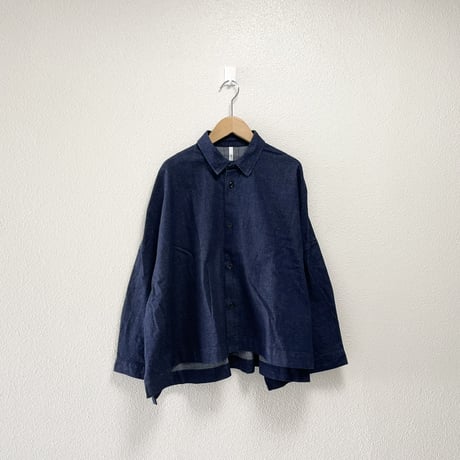 2025 grin / 未使用品/ ストレッチデニム ポンチョシャツ