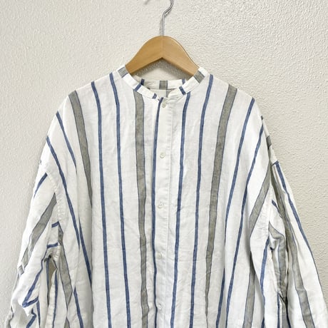 nest Robe リネンマルチストライプシャツ