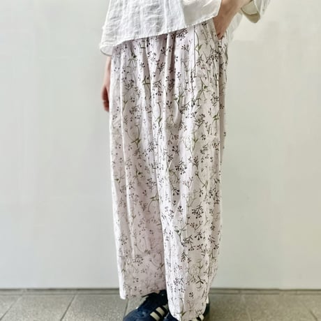 Nest Robe  UpcycleLino Flowers パンツ