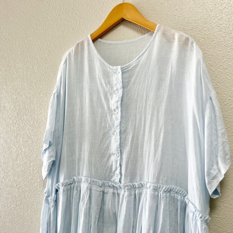 nest Robe リネンタックギャザー半袖ワンピース | Lisululu online