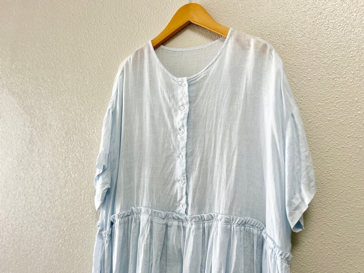 nest Robe リネンタックギャザー半袖ワンピース | Lisululu online