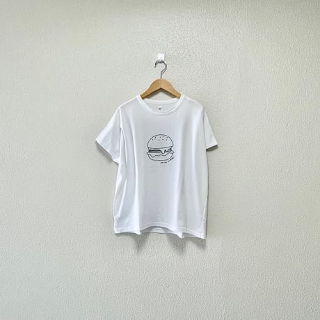 2024SS /  grin ベーシック天竺落書きハンバーガー刺繍T
