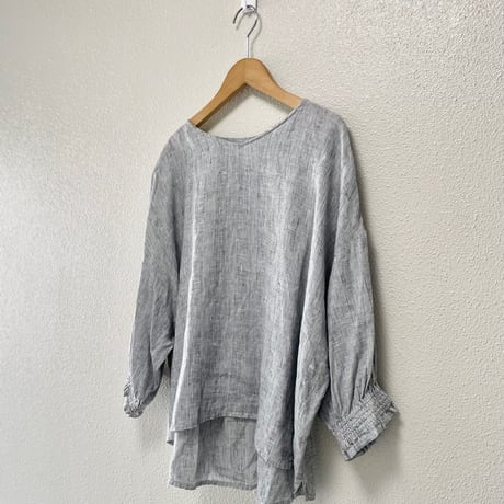NATURAL LAUNDRY  リネンスモッグスリーブシャツ