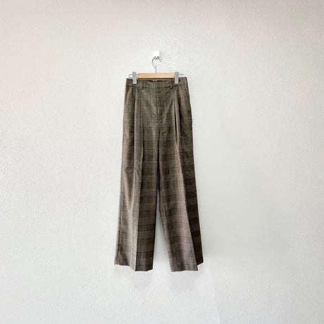 2024AW / Simplicite チェックツータックワイドパンツ