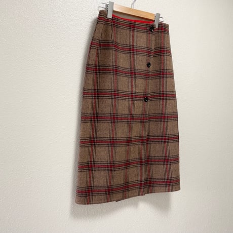 IENA  Wフェイスリバーシブルミッドカーフスカート