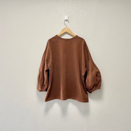 nest Robe コットン天竺ランタンスリーブプルオーバー