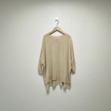 販売継続品/ STAMP AND DIARY スイスコットンVネックワイドプルオーバー