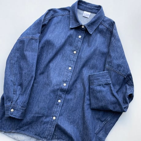 2024AW / 人気完売品 雑誌LEEオリジナルブランド 12closet × エディター伊藤真知さん コラボ コクーンデニムシャツ