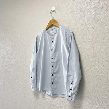 2025SS / 販売継続品 / MUYA nerd shirts no collar  SAX BLUE ※別注カラー