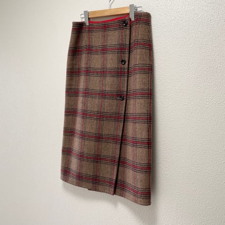 IENA  Wフェイスリバーシブルミッドカーフスカート