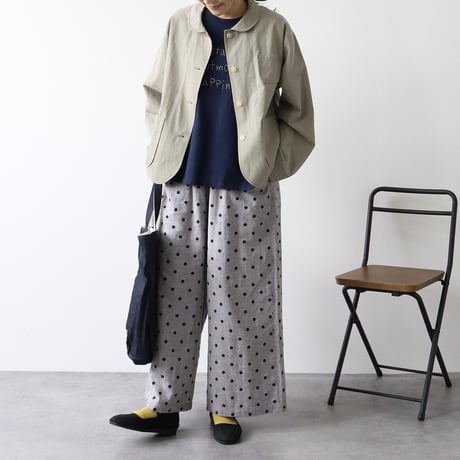 【2色展開】select 綿麻ラウンドカラージャケット