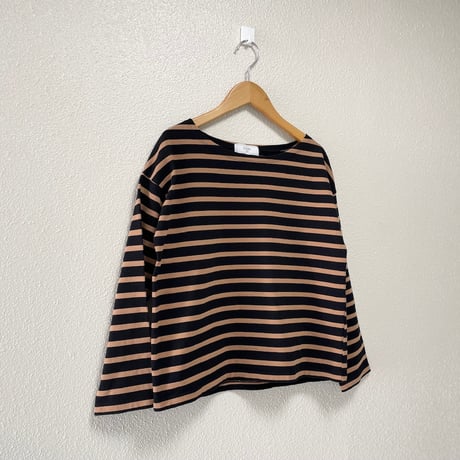 SLOBE IENA ボーダーボートネックプルオーバー