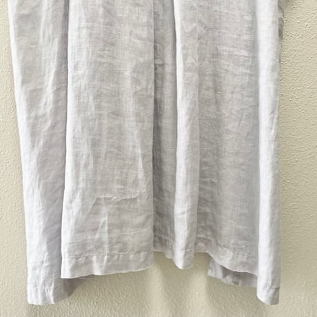 nest Robe リネンバンドカラースモックワンピース 【ブルーグレー】