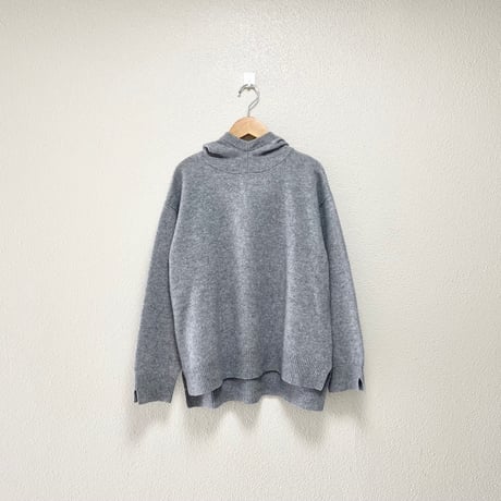 GIPSY BLUE ウールカシミヤフーデットニット