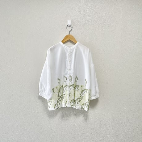 grin シトラス刺繍スタンドシャツ