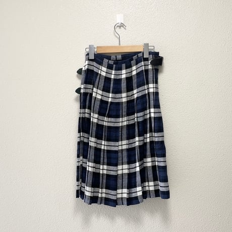 O'NEIL OF DUBLIN リネンチェックラップスカート