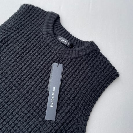 2024AW /未使用品/ mizuiro ind ワッフルニットベスト