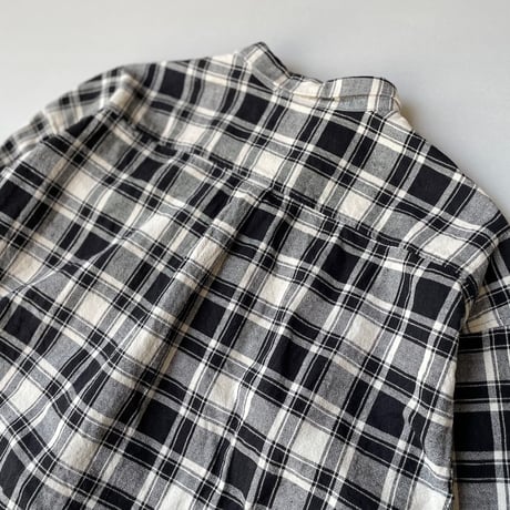 nest Robe コットンリネンチェックシャツ