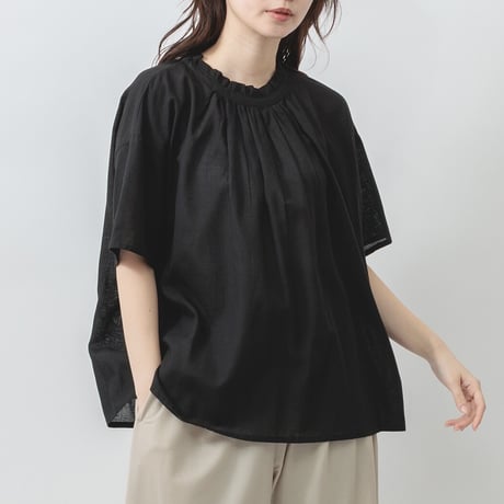 【5色展開】select フリルネックブラウス