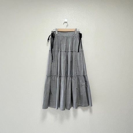 タグ付き未使用品 / bulle de savon  glen check ティアードスカート