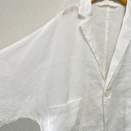 未使用品 / 2025SS /  UNIVERSAL TISSU フレンチリネン ドルマンスリーブ  シャツ ジャケット オフホワイト