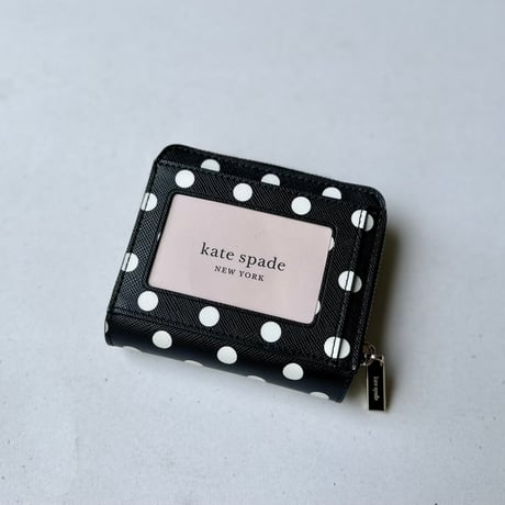 kate spade new york ドットスモールジップアラウンドウォレット