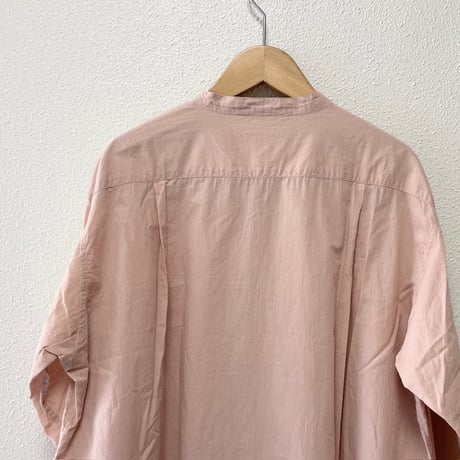 TOUJOURS COTTON Classic Band Collar Shirt