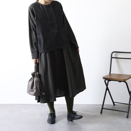 【3色展開】select ダブル釦デニムベスト