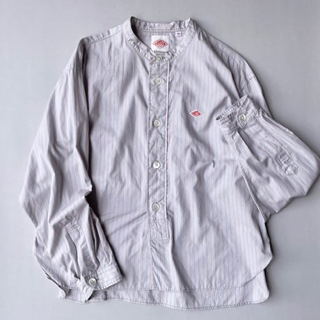 販売継続品 / DANTON POPLIN BAND COLLAR SHIRT