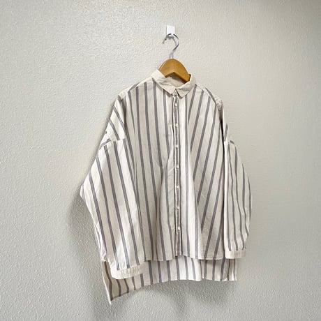 nest Robe コットンリネンストライプビッグシャツ