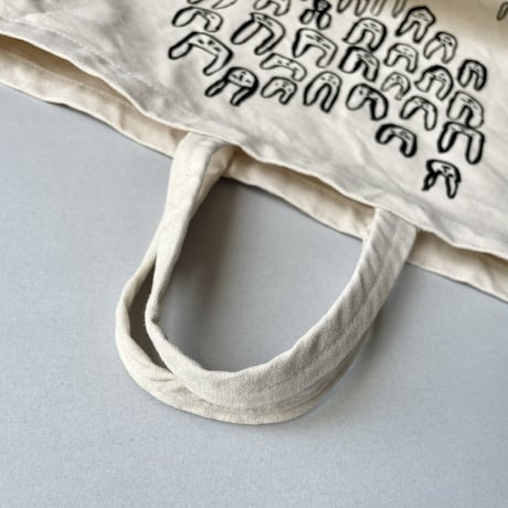 mina perhonen フロッキープリントトートバッグ -palmier-