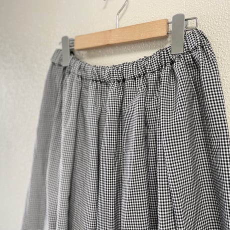 mizuiro ind タックギャザーチェックスカート