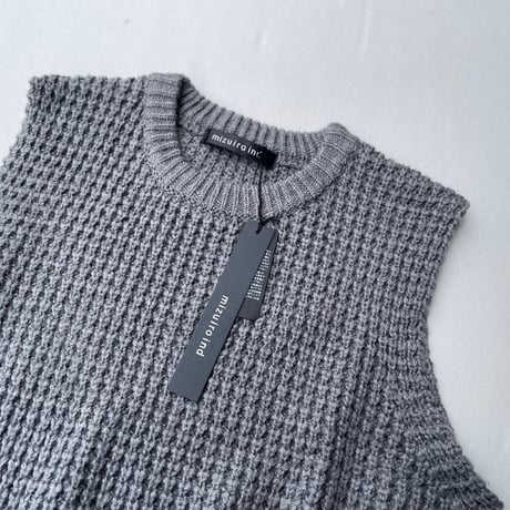 2024AW /未使用品/ mizuiro ind ワッフルニットベスト