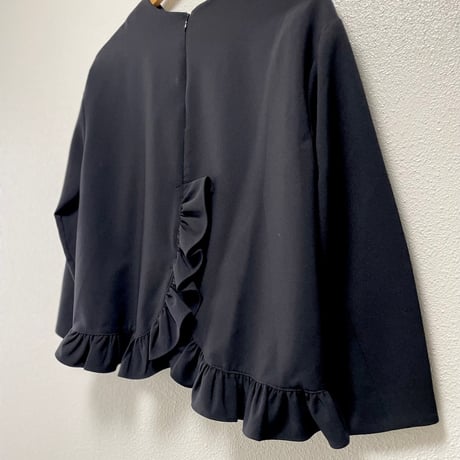 販売継続品 / anana 裾フリルブラウス ブラック