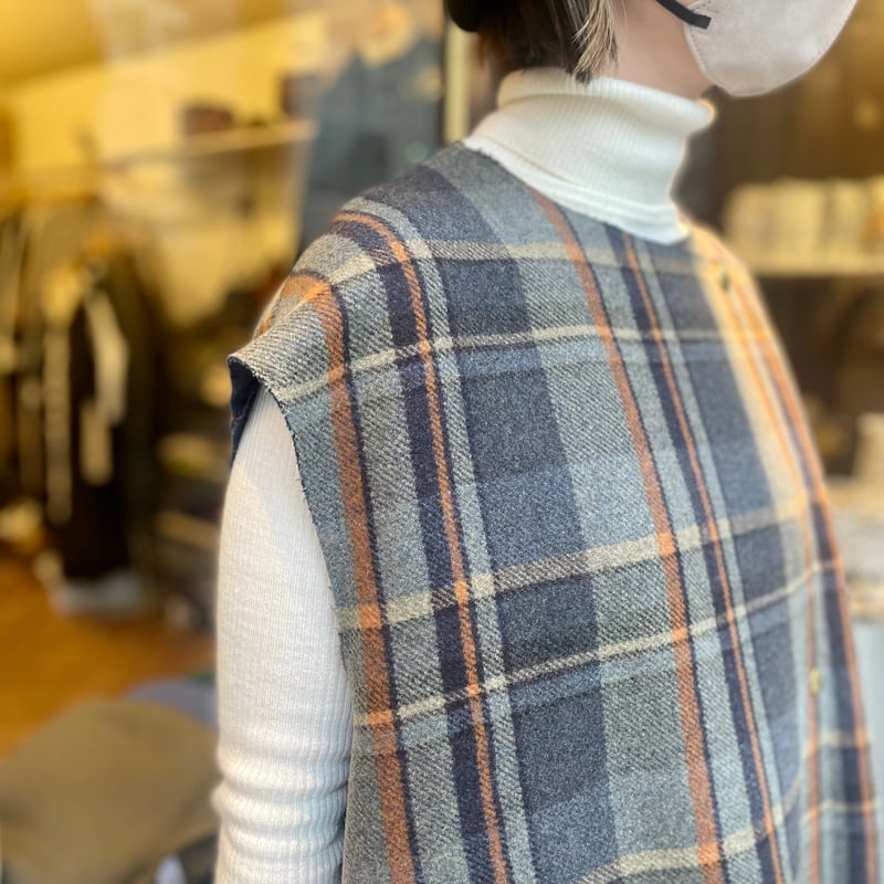 yori ウールチェックジレ | Lisululu online yori ウールチェックジレ | Lisululu online