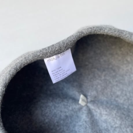 販売継続品 / mature ha. トップギャザービッグウールベレー