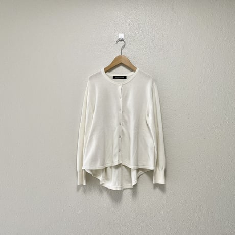 mizuiro ind クルーネックコットンカーディガン