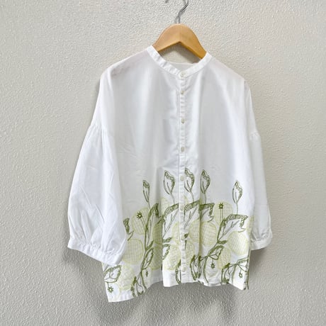 grin シトラス刺繍スタンドシャツ