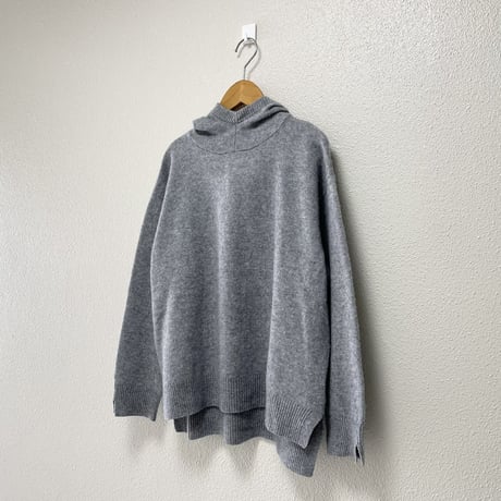 GIPSY BLUE ウールカシミヤフーデットニット